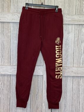 Harry Potter Pants Women's M Red Joggers Hogwarts Sweatpants Drawstring Wizard